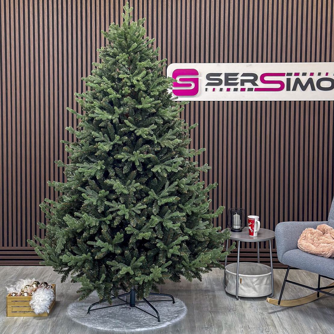 Brad artificial Christmas Deluxe by Sersimo, Royal Felara, 2D+3D, 230cm