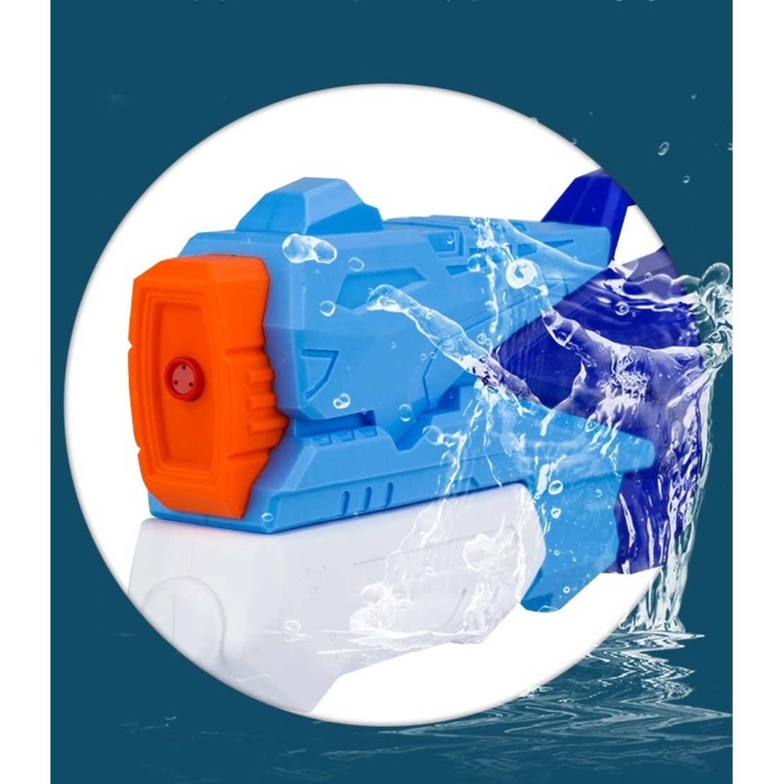 Pistol cu Apa pentru Copii, Rezervor, Pentru Piscina/Plaja, Flippy, 6ani+, 3 duze, Albastru, 300ML