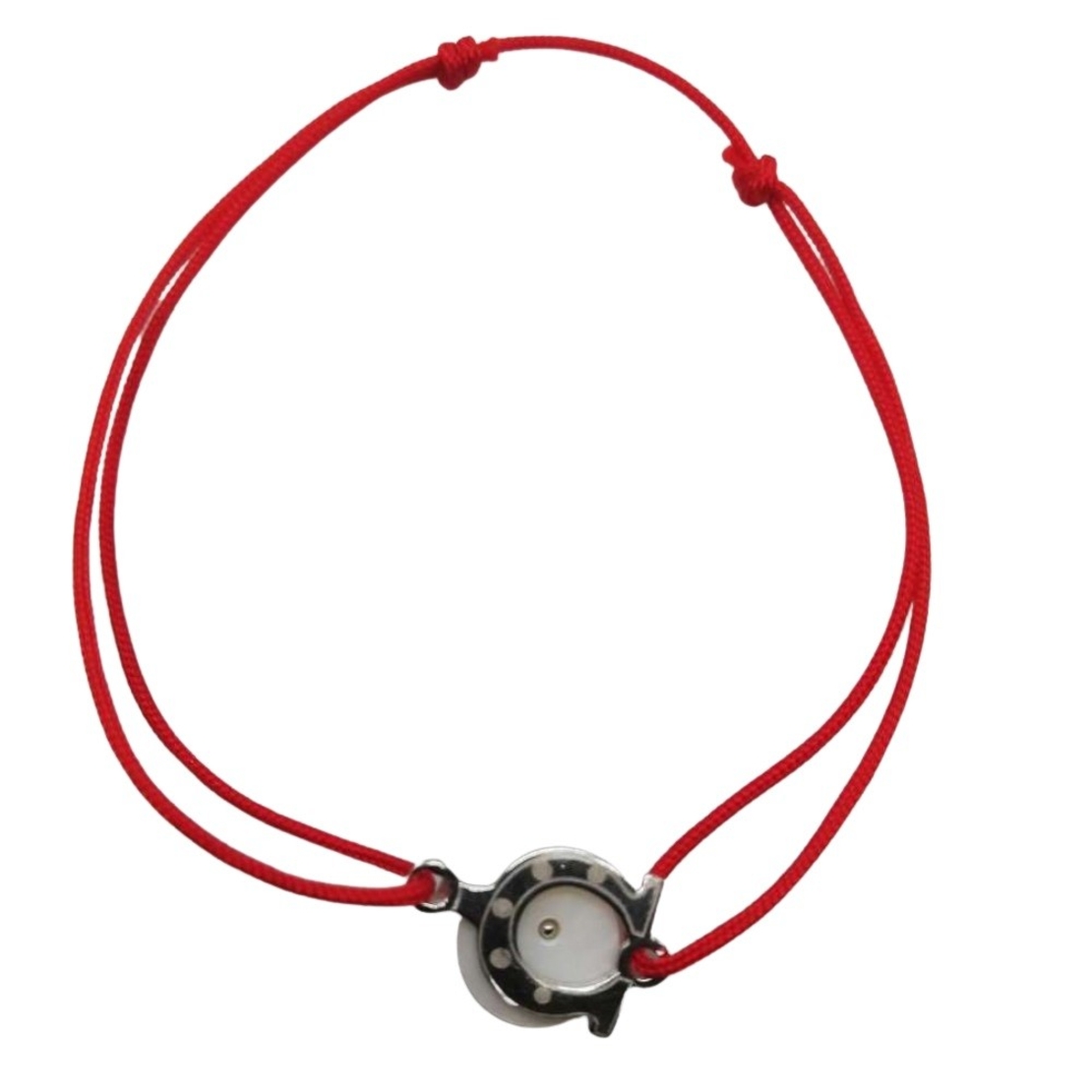Bratara cu Nod Dublu Argint 925, Potcoava cu Sidef, 0.68 G