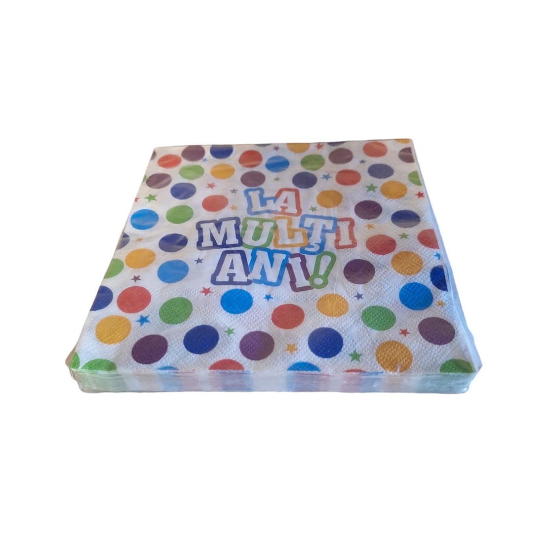 Set 20 Servetele de Masa, Vafy, Colectia LA MULTI ANI, 33 x 33 cm, din Hartie, Multicolor