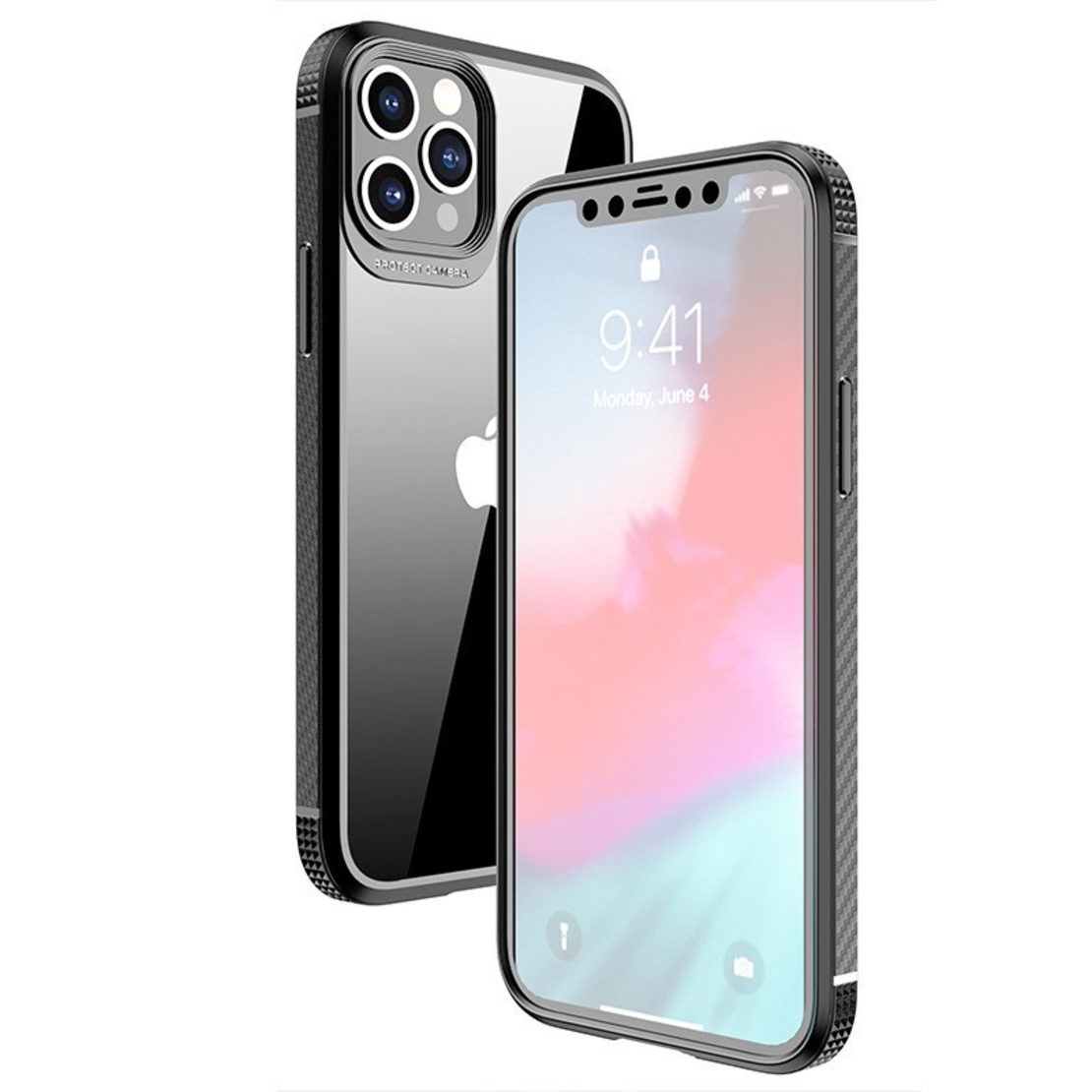 Husa Hibrid Defender MG Series pentru iPhone 14 Pro Max, Vafy, Protectie Antisoc, Negru