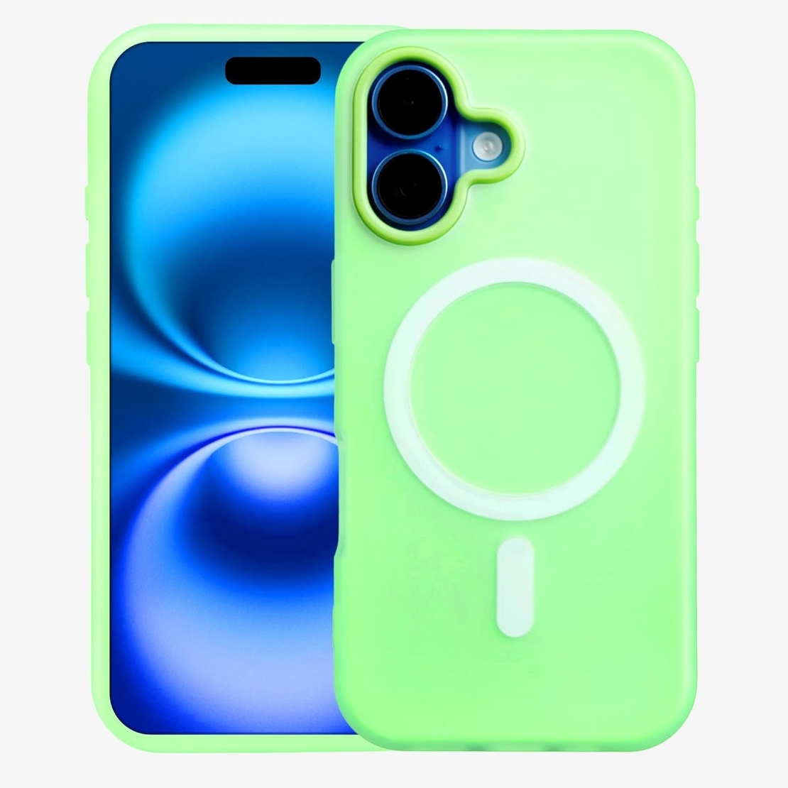 Husa Telefon Jelly Magnetic 2in1, Vafy, Compatibila cu Apple iPhone 17, din PC+TPU, Magsafe, Finisaj Mat, Verde