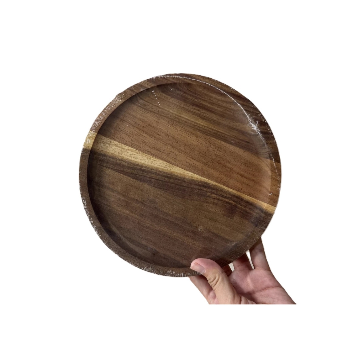 Farfurie din Lemn, Vafy, Rotunda, pentru Alimente sau Decor, 10 x 1.5 cm, Natur