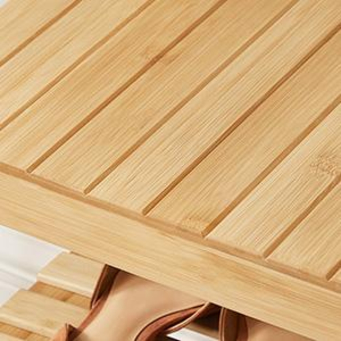 SONGMICS Raft de depozitare din bambus, cu 3 niveluri, 28x70x45cm, maro