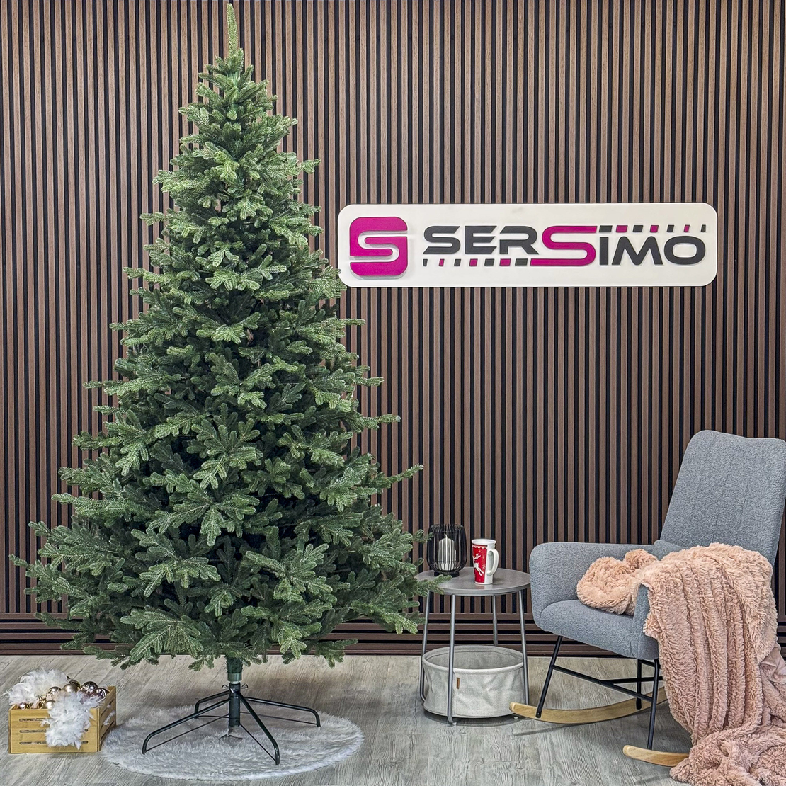 Brad artificial Christmas Deluxe by Sersimo, Viena Select, integral 3D, 250 cm