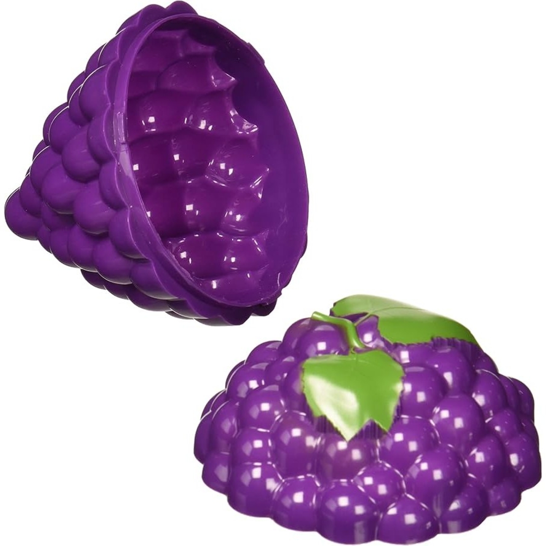 Cutie de depozitare si pastrare a alimentelor, Plastic, Flippy, Model Strugure, 10x10x13.5 cm, Mov