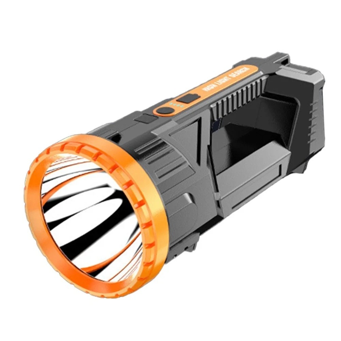 Lanterna LED, Vafy, Incarcare USB, Autonomie 8-24h, 2 Surse de Lumina, Principal si Lateral, Raza Maxima 100-200 m, COB, 5W, 23 x 10 x 10 cm, Galben
