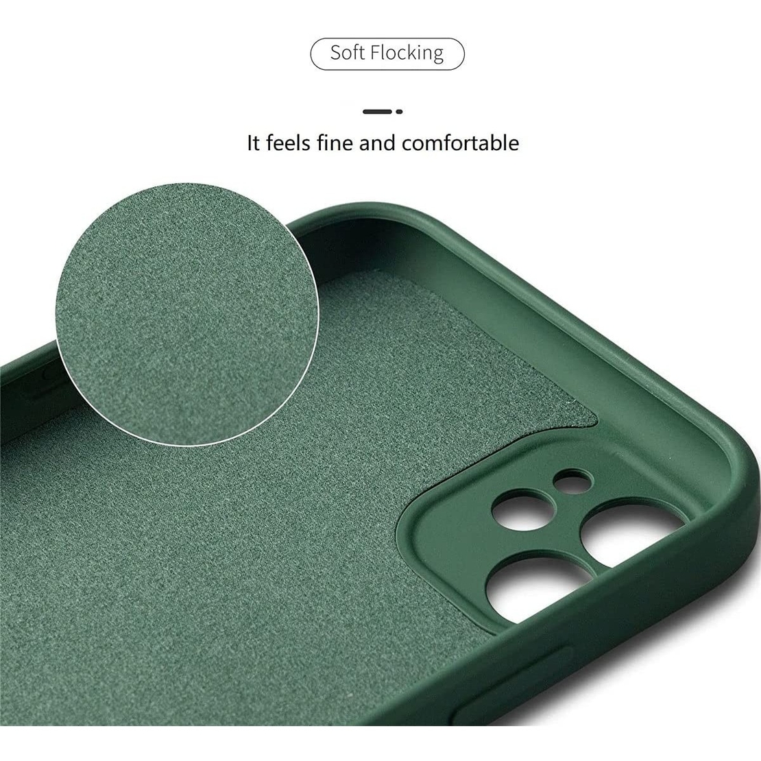 Husa protectie Vafy compatibila cu Apple iPhone 12 Mini Liquid Silicone Ring cu suport rotativ Verde