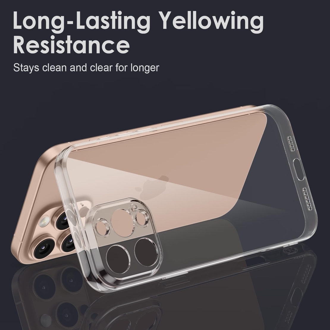 Husa de Protectie, Vafy, pentru Apple iPhone 16 Pro Max, TPU, Antisoc, Rezistenta la Impact, Protectie Camera, Transparenta
