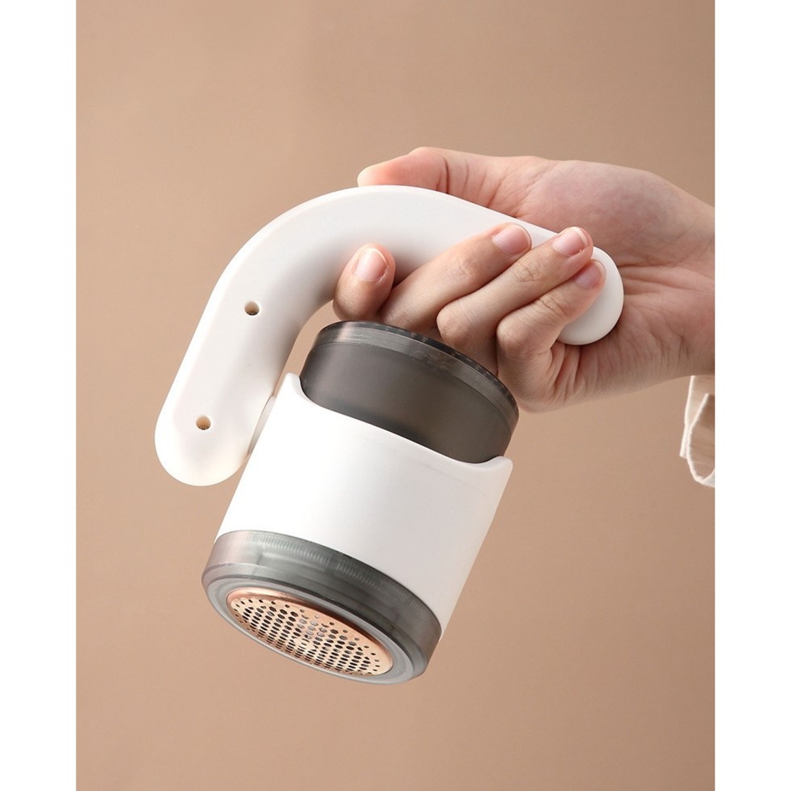 Aparat Pentru Curatat Scame, Par Si Praf, Vafy, cu LED, Pentru Diferite Tipuri De Material, Cu Lame Din Otel Inoxidabil, Compartiment de Depozitare, Maner Reglabil, 11x10.5x8.7 cm, Alb