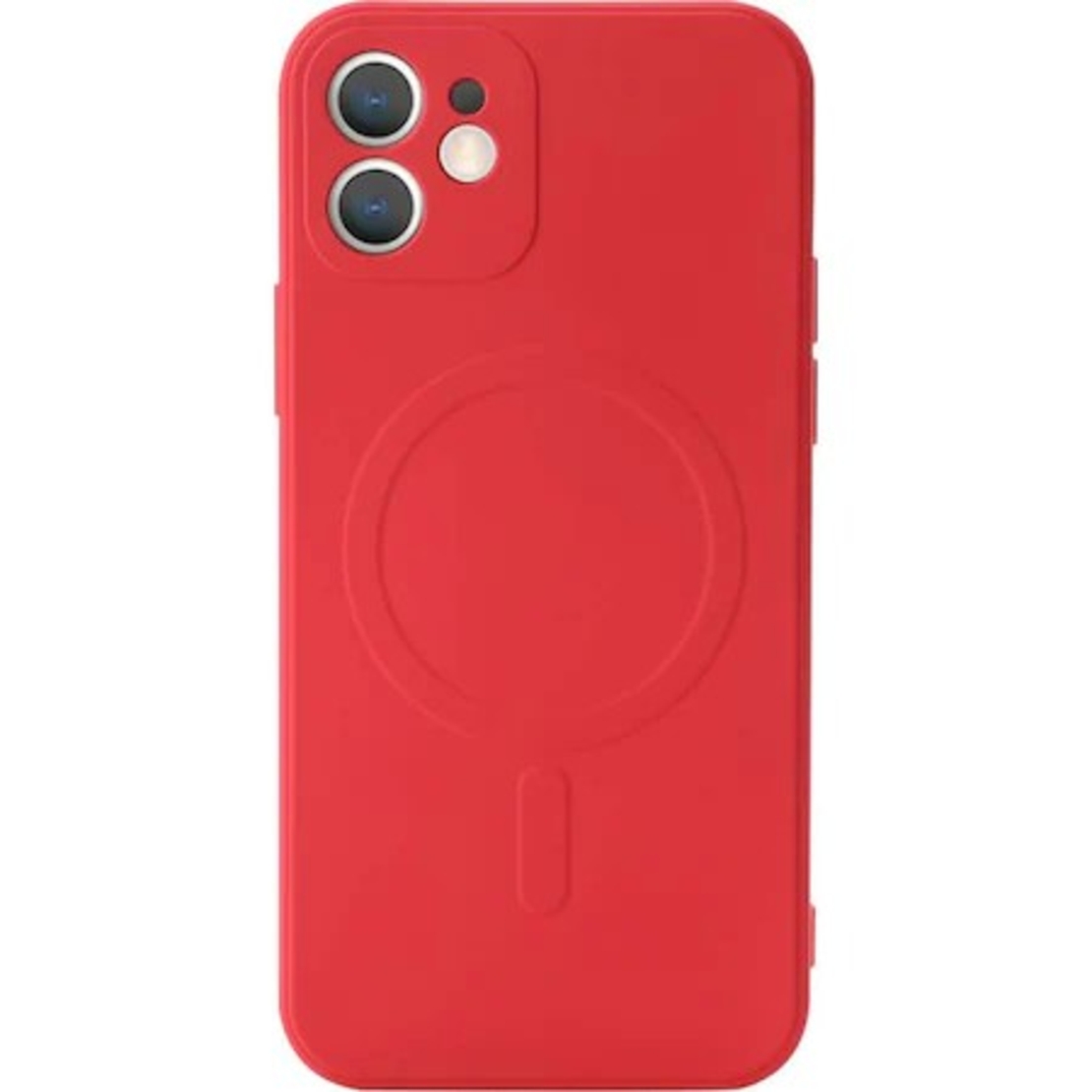 Husa protectie Vafy compatibila cu iPhone 14 Pro Max, Liquid MagSafe, ring-shaped, magnetica, Rosu
