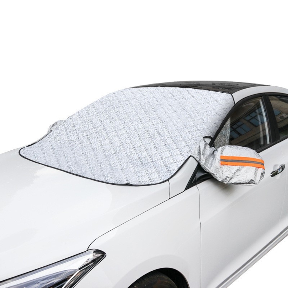 Husa de Protectie pentru Parbriz, Flippy, Protectie pentru Zapada Gridnina Soare, Scut Auto anti Zapada, 150 x 110 cm Argintiu