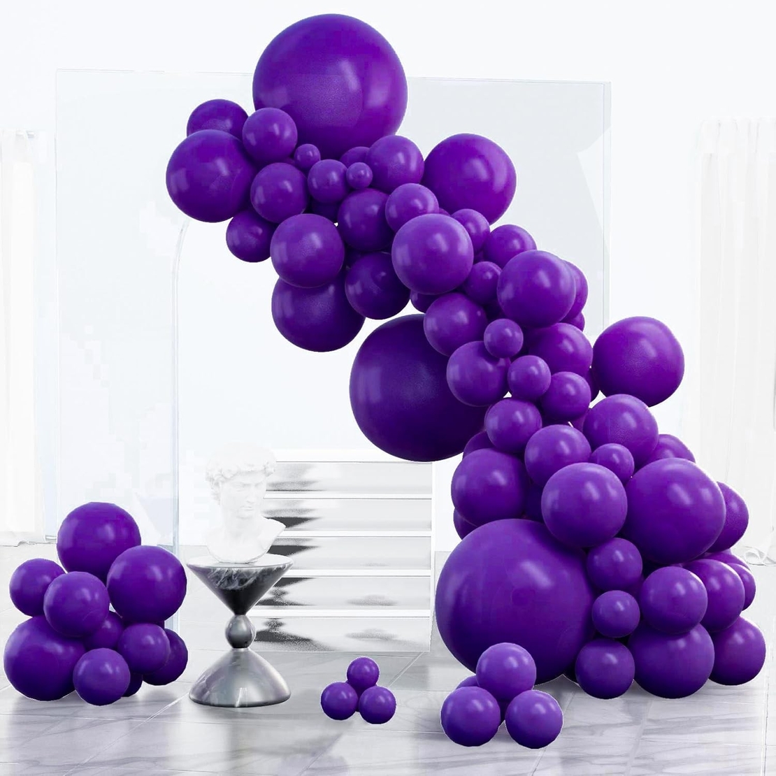 Set 12 Baloane, Flippy, din Latex Standard, 30 cm, Mov