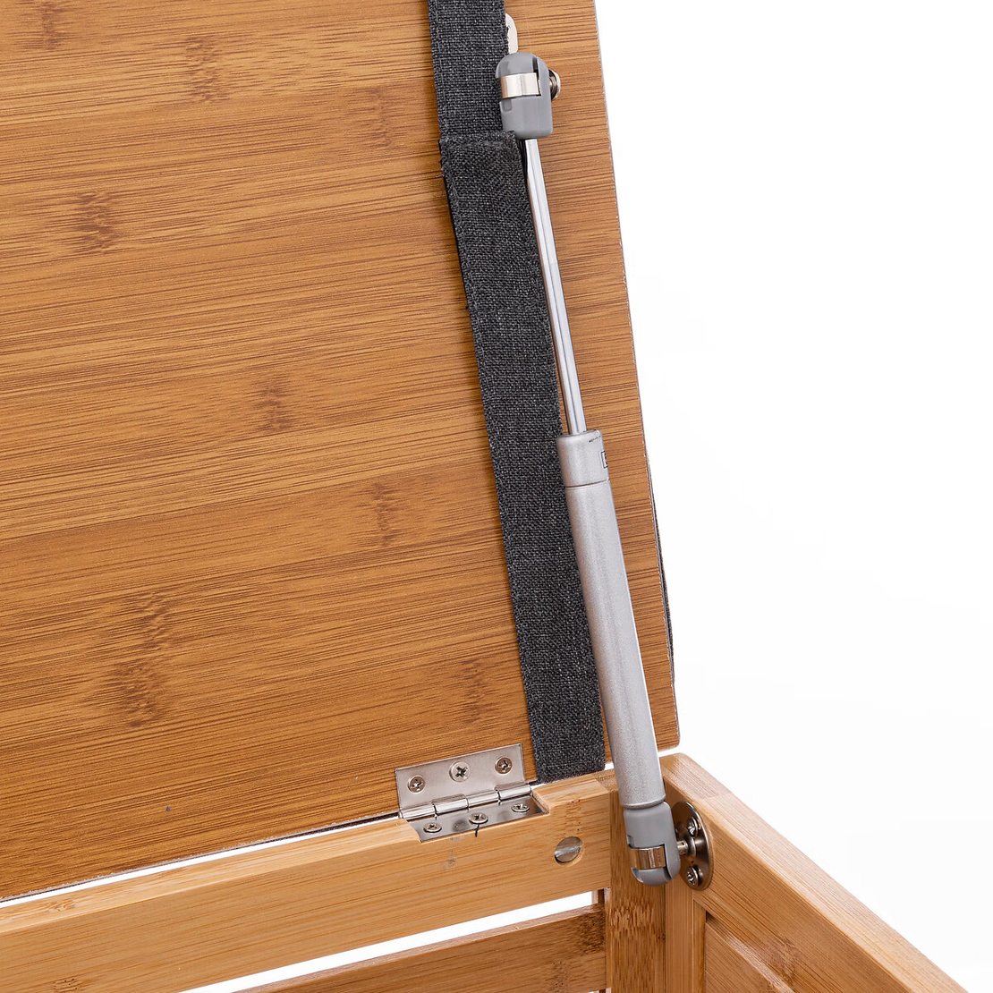 Taburet multifunctional 5Five Sicela, spatiu depozitare, bambus, 35x35x49 cm, bej