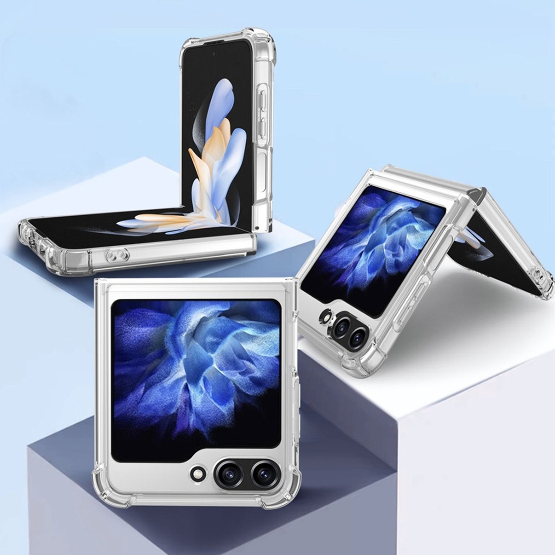 Husa pentru Samsung Galaxy Z FLIP6, Vafy, Husa de Protectie cu Anti-Shock, Tehnologie MagSafe Magnetic, Design Ultra Subtire, Anti alunecare, TPU Acrilic, Transparent