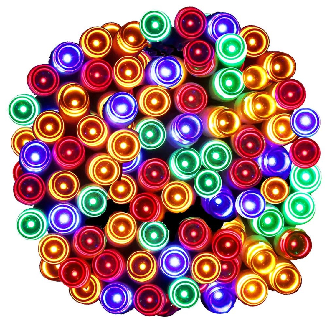 Instalatie lumini de exterior pentru gradina, 10 metri, 100 LED-uri, cu baterii, multicolor