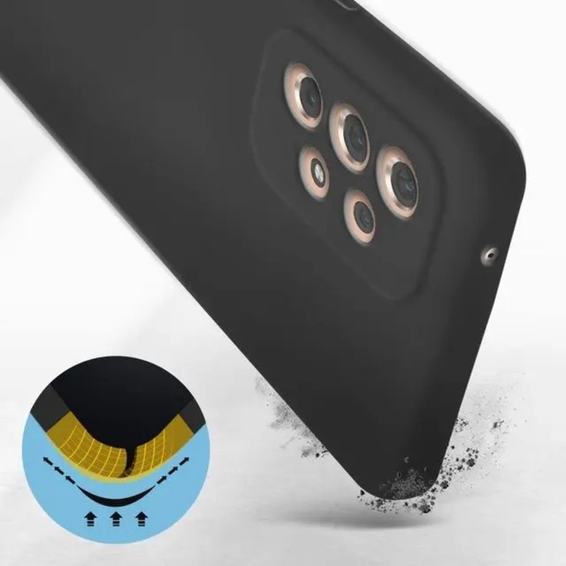 Husa protectie Vafy pentru Samsung A53 5G Liquid Silicone Negru