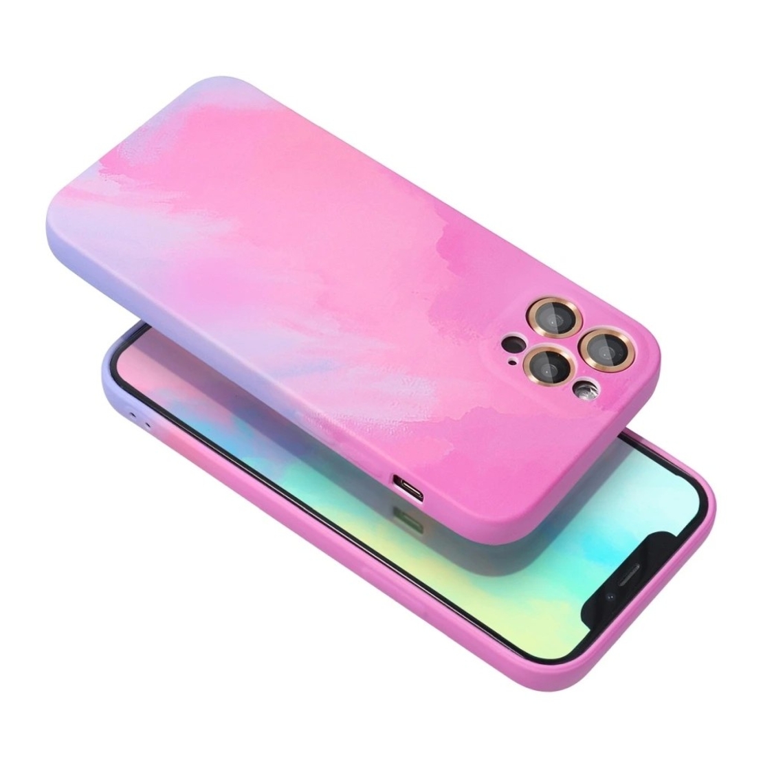Husa protectie Vafy compatibila cu Apple iPhone XR Tpu Ombre, Roz/Mov