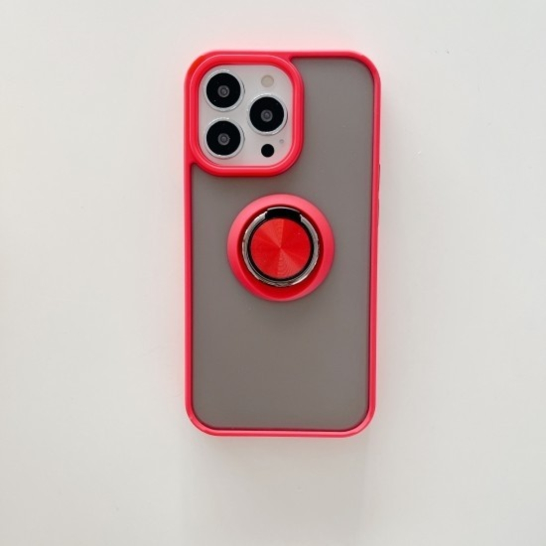 Husa de protectie Vafy compatibila cu Apple iPhone 13 Pro Max,Defender cu prindere inel,Rosu