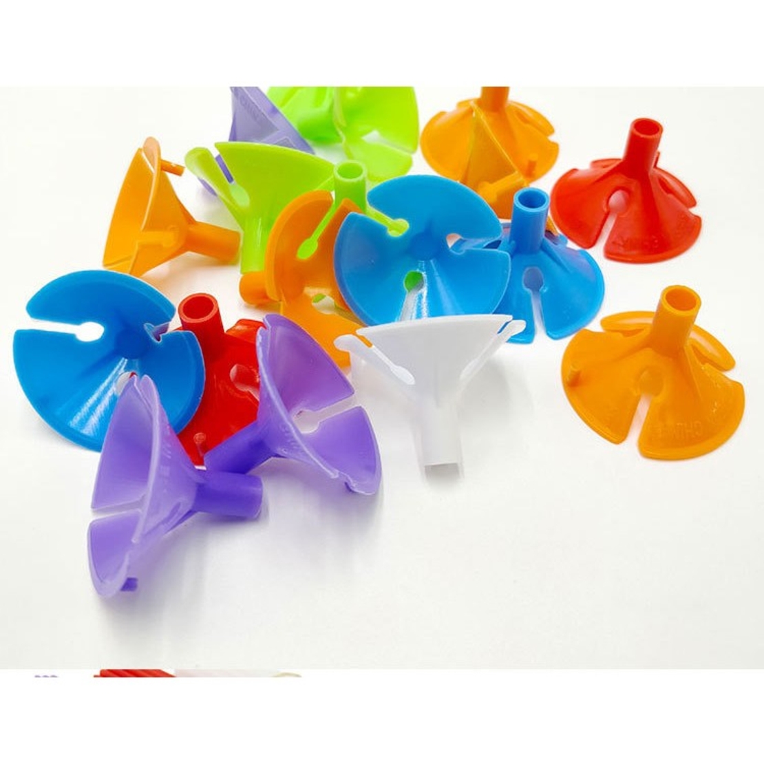 Set 10 Bete cu Rozete pentru Baloane, Flippy, Suporturi de plastic, Usor de instalat, Reutilizabil, Pentru aniversare, Nunta, Ziua de Nastere, Decor, 40 cm, Multicolore