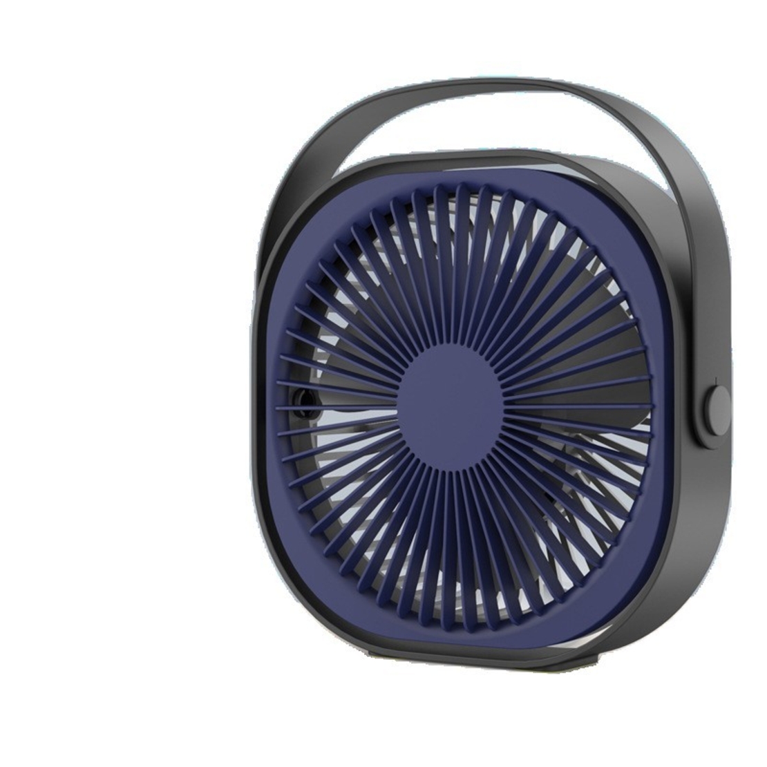 Mini ventilator pentru birou cu usb, Vafy, rotire 360 grade, 3 viteze, 1500 mA, 13.5 x 12,8, Albastru
