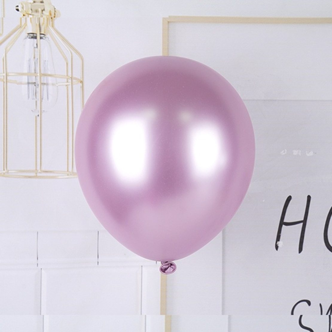 Set 12 Baloane, Flippy, din Latex Chrome, 30 cm, Mov Deschis