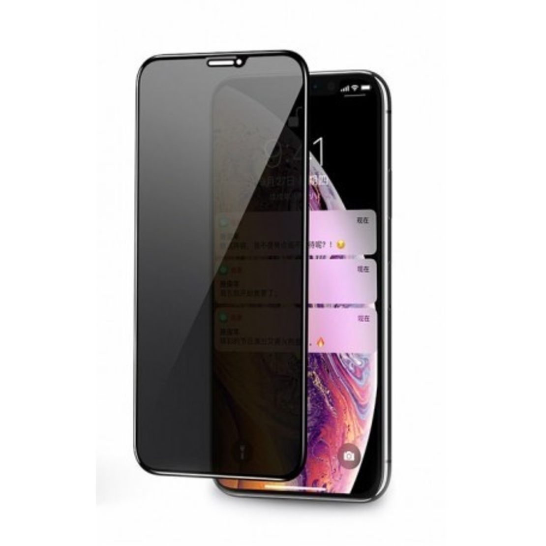 Folie sticla securizata Flippy compatibila cu Realme C11 2021, Full Glue, Privacy, Negru