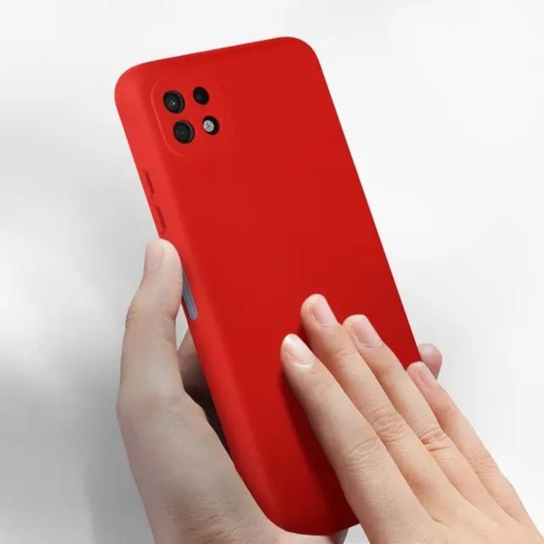 Husa protectie Vafy pentru Samsung A22 5G Liquid Silicone Rosu