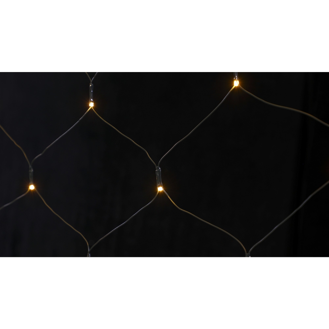 Instalatie Craciun tip plasa, cu transformator 31V, 1.5 m x 1.5 m, Alb Cald, 120 LED-uri V5, 8 jocuri de lumini, fir verde, Vafy