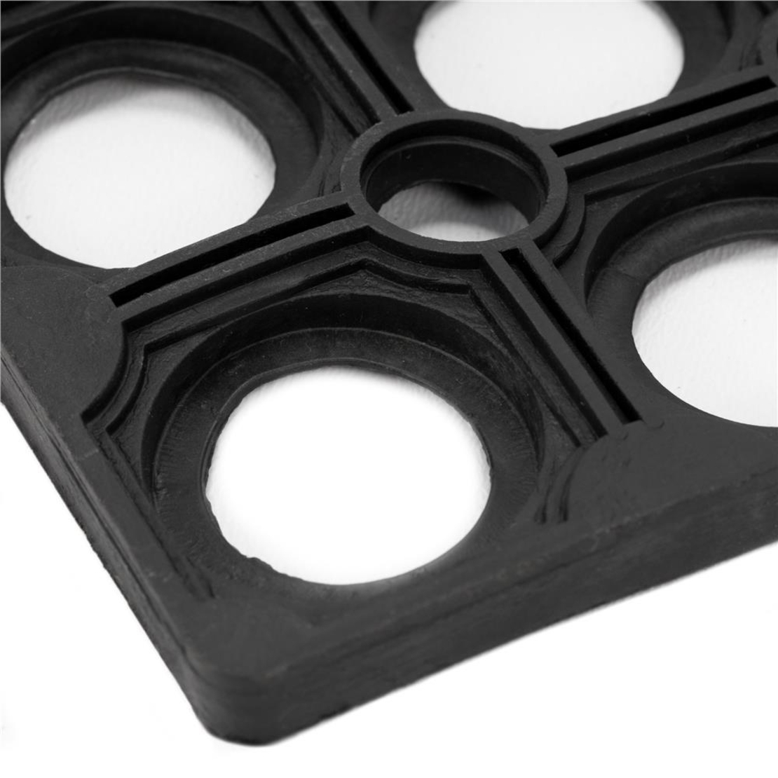 Covor de cauciuc perforat pentru intrare, PVC antiderapant, 60x90 cm, negru