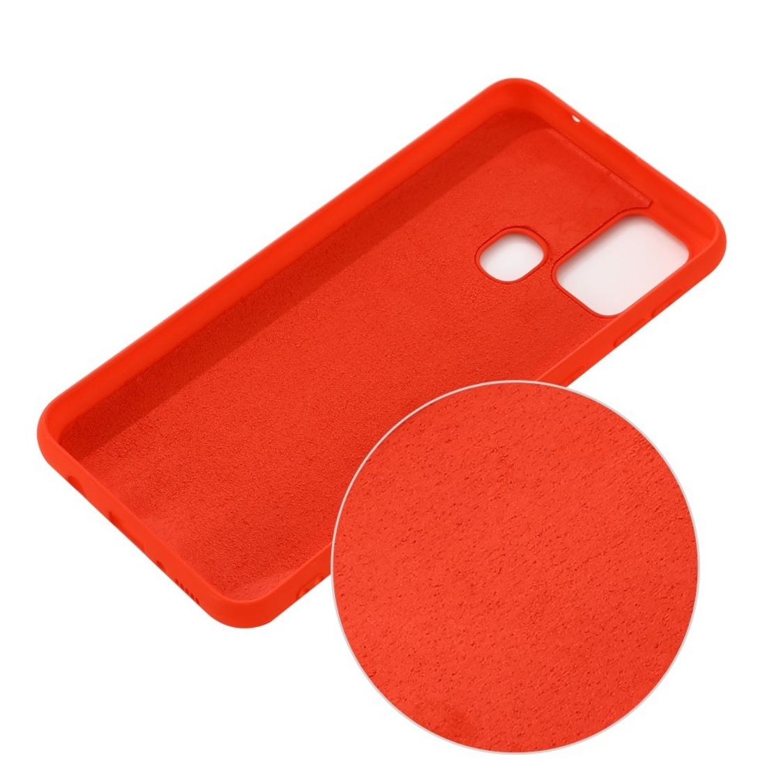 Husa protectie Vafy compatibila cu Samsung Galaxy A21S Liquid Silicone Case Rosu