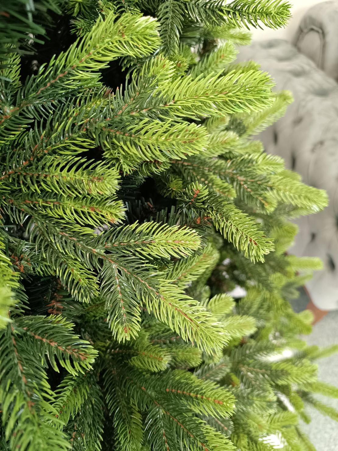 Brad artificial Christmas Deluxe by Sersimo, Carpati cu varfuri verzi, 2D+3D, 250cm