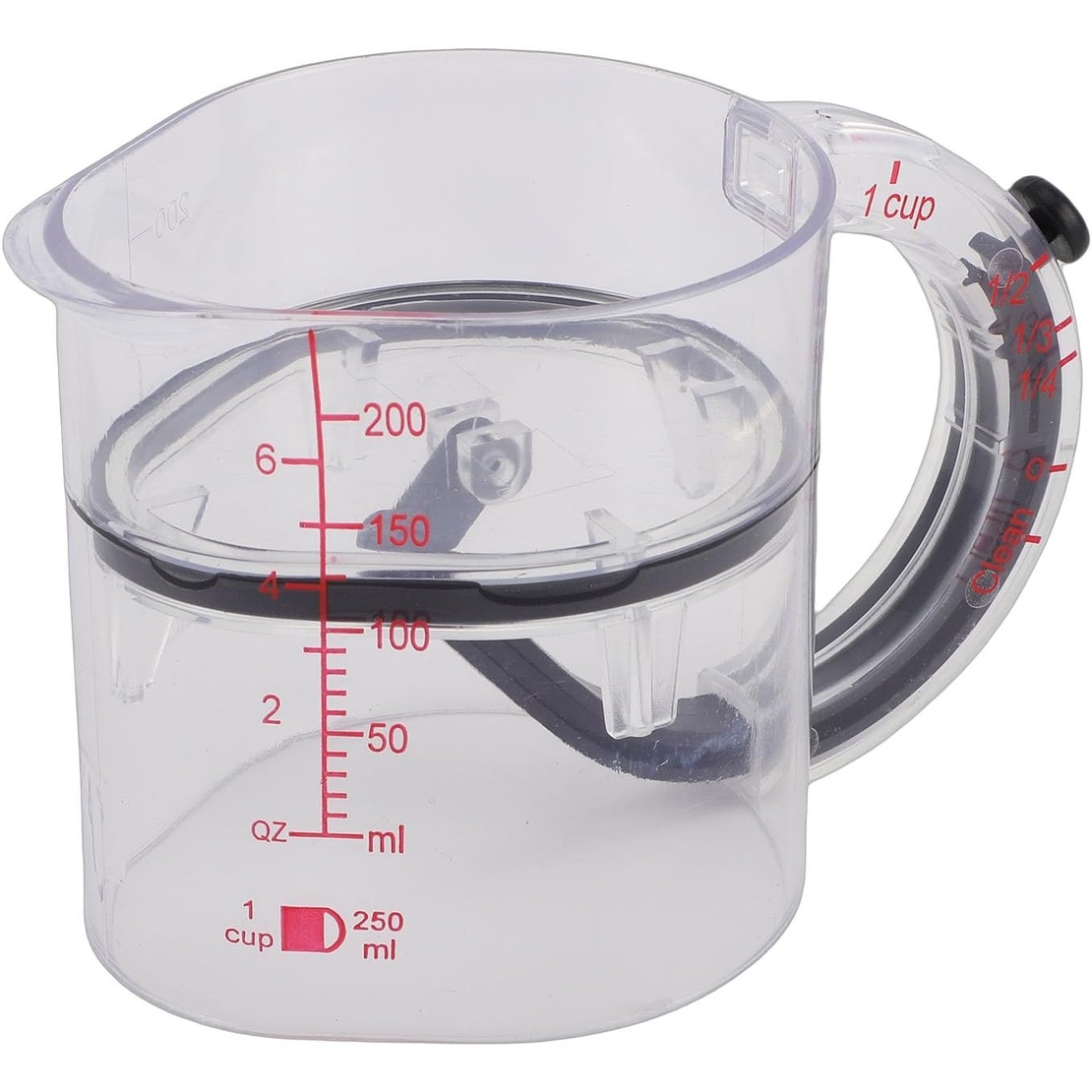 Cana de Masurat, Vafy, cu Maner, Reglabila, din ABS si Silicon, 250 ml, Transparent