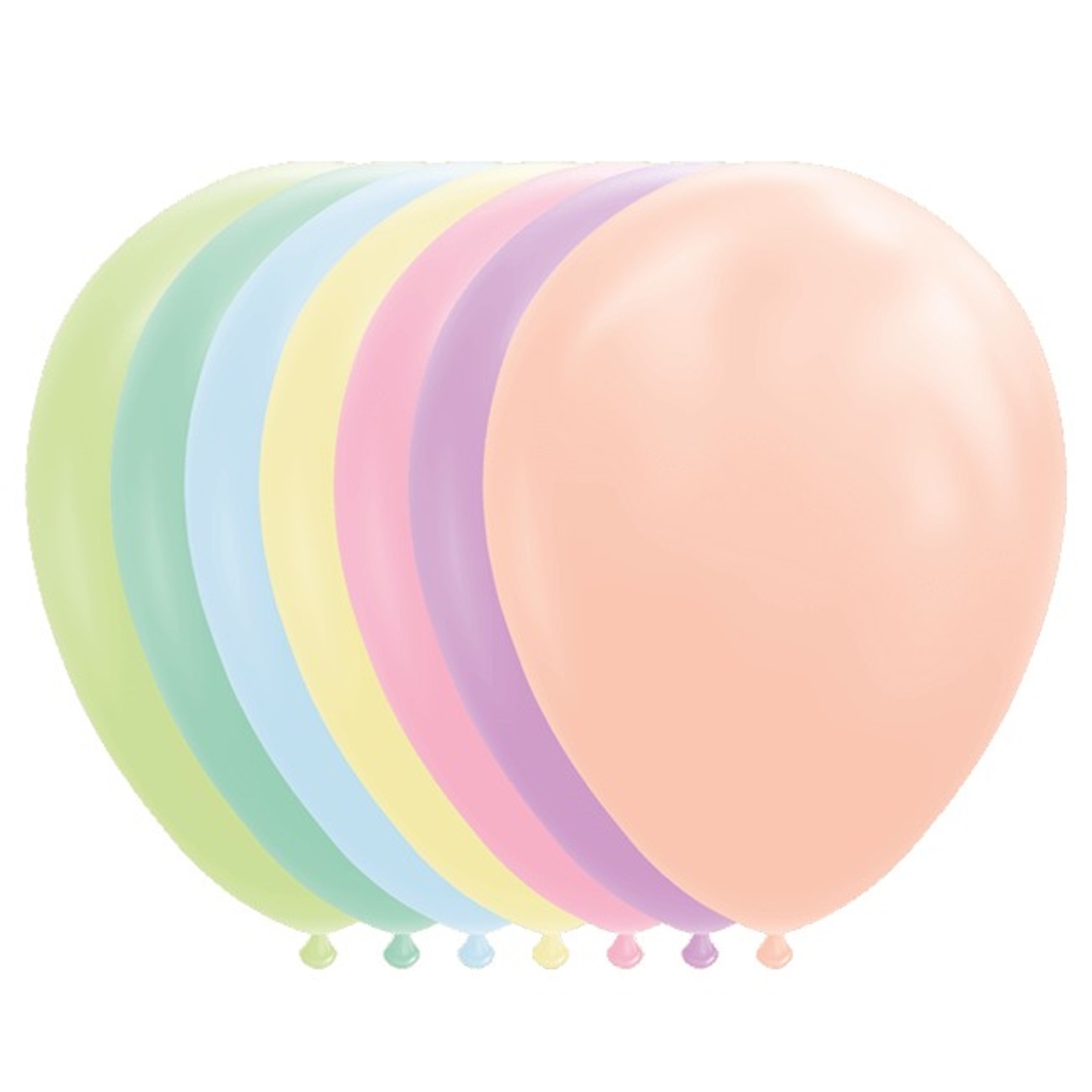 Set 12 Baloane, Flippy, din Latex Macaroon, 30 cm, Albastru