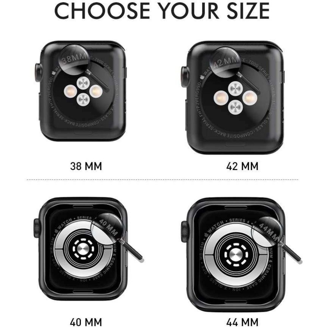Husa Apple Watch Series 2/3 42 mm Full Tpu 360 Transparent, Vafy