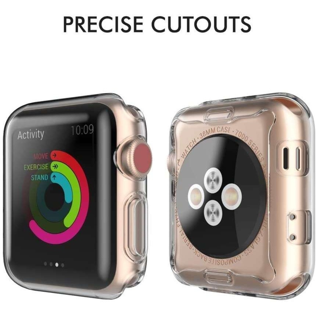 Husa Apple Watch Series 2/3 42 mm Full Tpu 360 Transparent, Vafy