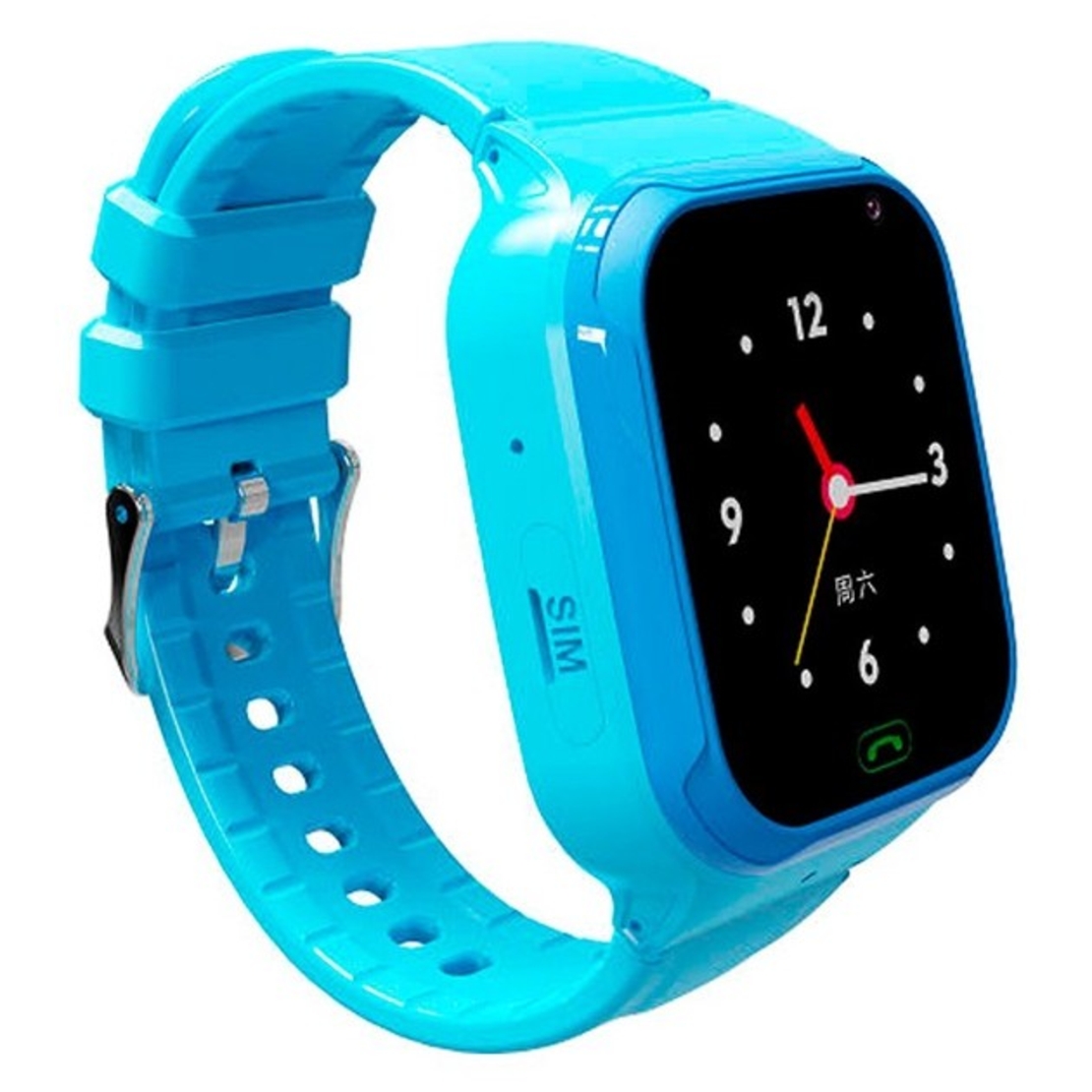 Ceas SmartWatch Pentru Copii, Vafy, Motto LT36, Localizare GPS, Buton SOS, Apel video, Mesaje vocale si text, Camera foto, 230 x 40 x 15.5 mm Albastru