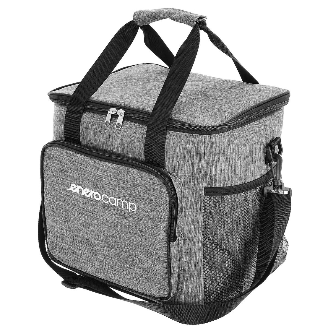 Geanta termoizolanta 18L, cu buzunare exterioare si curea reglabila, 29x23x27 cm, gri