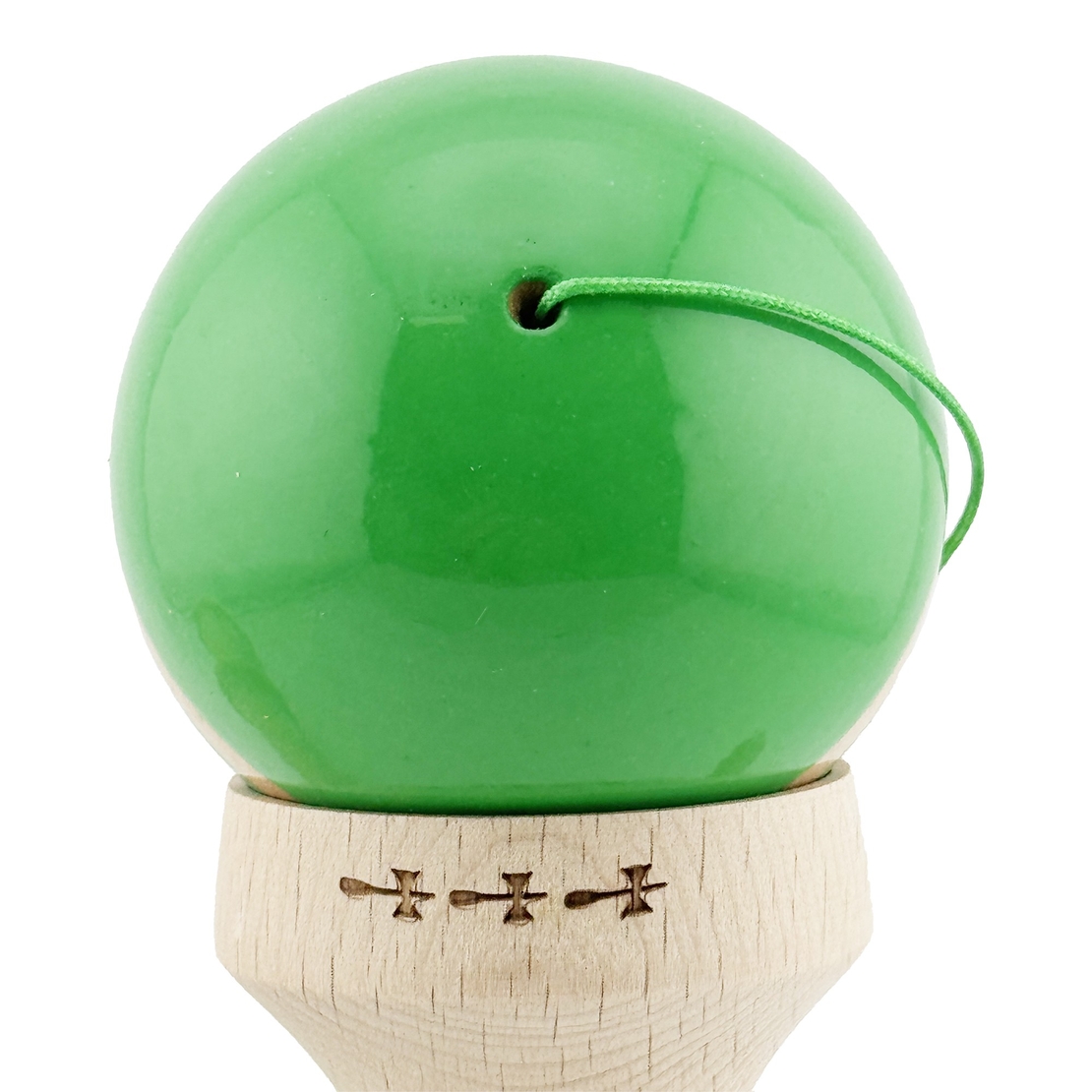 Kendama X Originala RAINBOW, Profesionala, Flippy, Cupe Mari KING SIZE V3, Super Sticky, Gaura in Baza, Rulment Metalic, din lemn 18 cm, Ata 62/65 cm, Verde/Maro