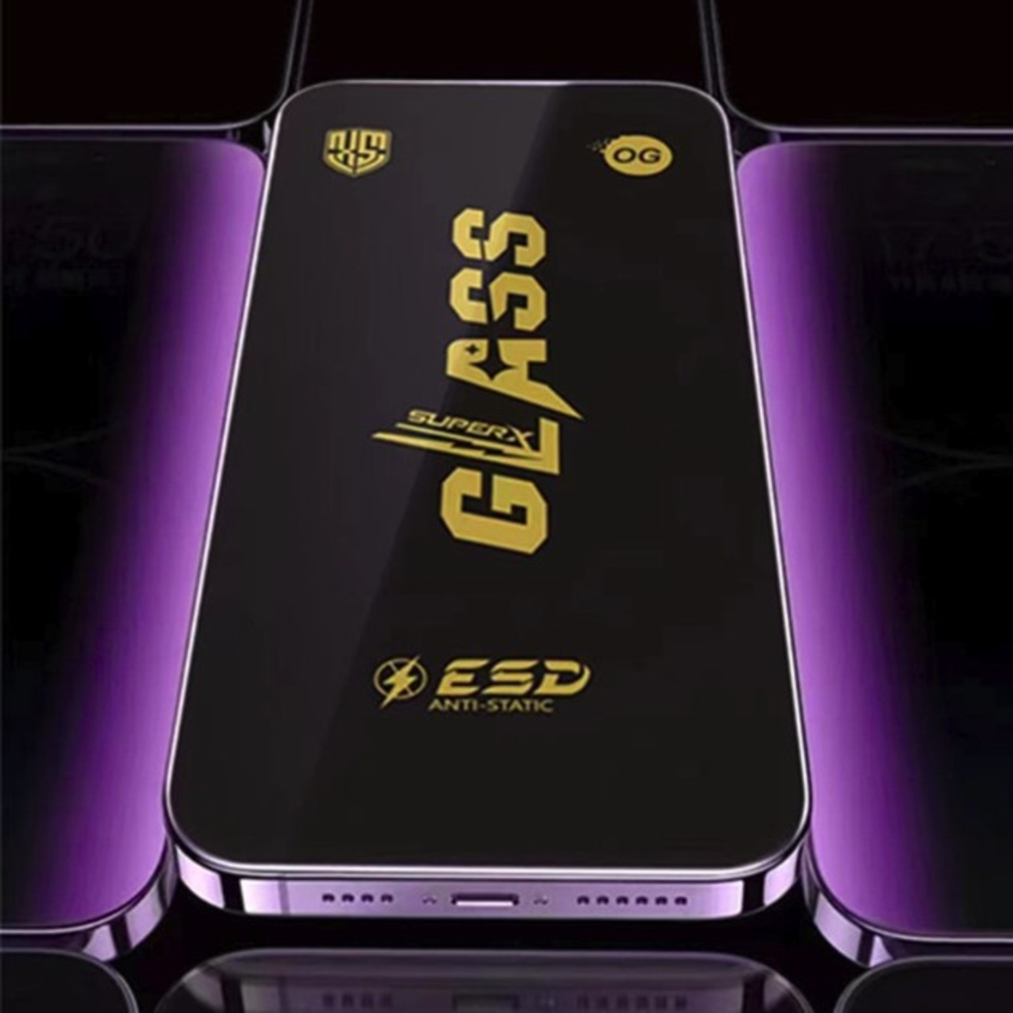 Folie Sticla Securizata pentru iPhone 16, Vafy, Folie compatibila cu Apple iPhone 16, Sticla ESD, Super HD Glass, Anti-static, Margini Negre, Transparent