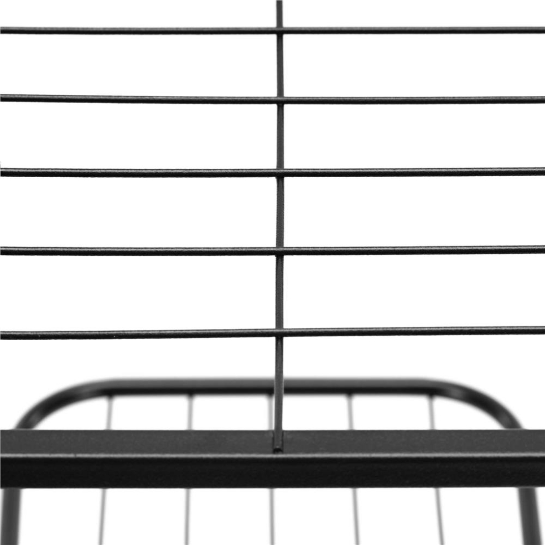 Suport pentru flori, metalic, cu 6 polite, structura verticala, 41x22x106 cm, negru