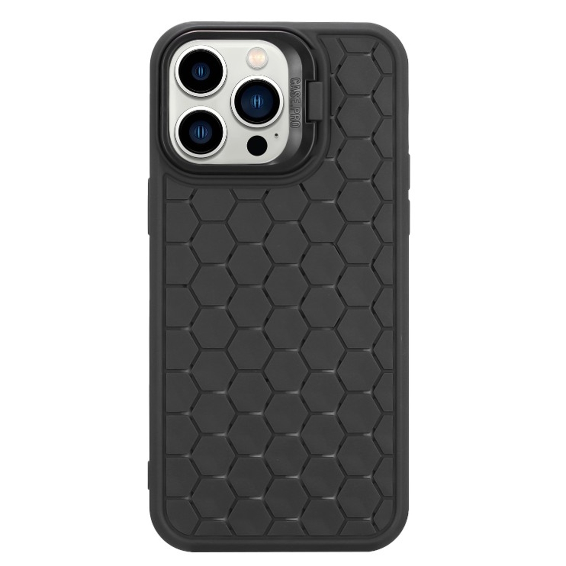 Husa de Protectie TPU, Vafy, pentru Apple iPhone 14 Pro, 3D Cube, cu Inel, Protectie Camera, Antisoc, Antizgariere, Antialunecare, Acoperire Completa, Negru