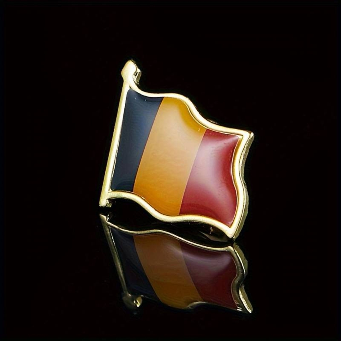 Insigna Steag Tricolor Romania, Flippy, Model Brosa cu Ac de Siguranta, 20x20 mm