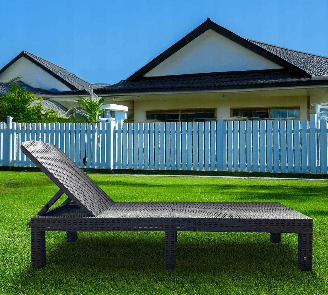 Sezlong pliabil tip valiza, 3 pozitii reglare, structura usoara pentru transport, 186x60x30 cm, gri