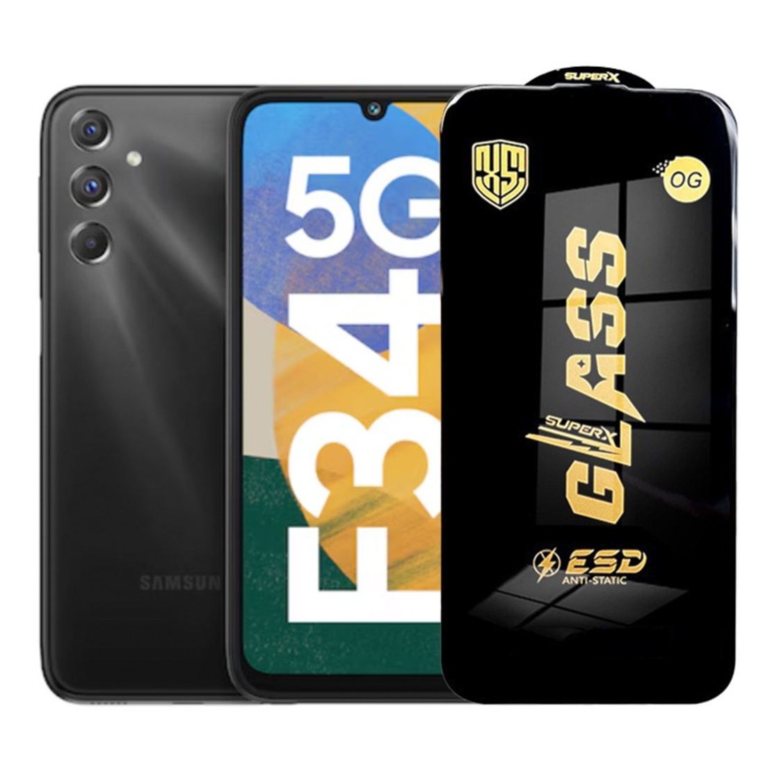 Folie de Protectie pentru Samsung Galaxy F34, Vafy, Sticla Securizata ESD, Margini Negre, Rezistenta la Zgirieturi, Antistatica, 0.35 mm, Transparenta