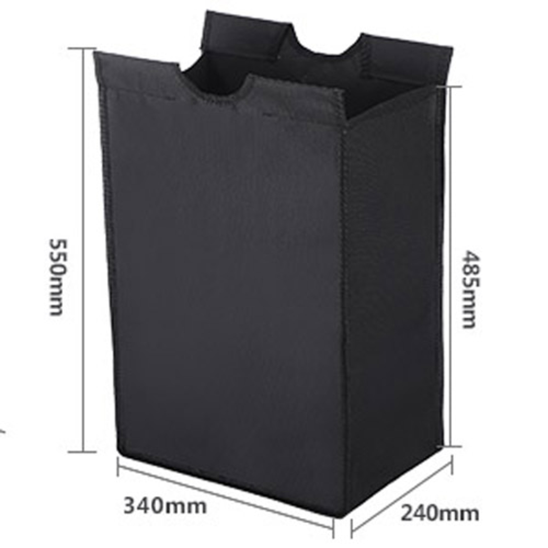 SONGMICS Cos de rufe cu 3 saci detasabili, structura metalica pe roti, 3x44L, 77x41x82cm, negru