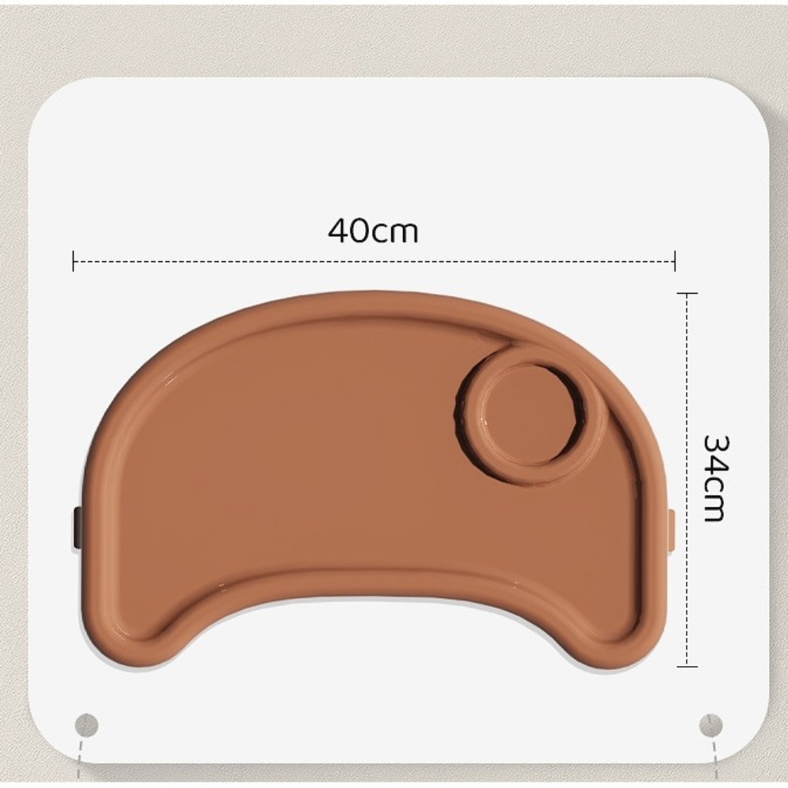 Scaun de masa pentru bebelusi si copii Flippy, cu roti, telescopic, pliabil, masuta reglabila, suport picioare, scaun invelis piele artificiala, centura siguranta, spatiu depozitare, 97 x 73 x 65 cm, maro