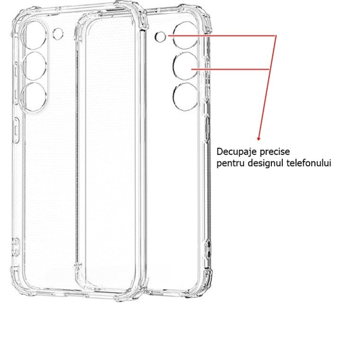 Husa de protectie Vafy, Airbag Shock Absorption, TPU, pentru Samsung Galaxy A33 5G , Transparent