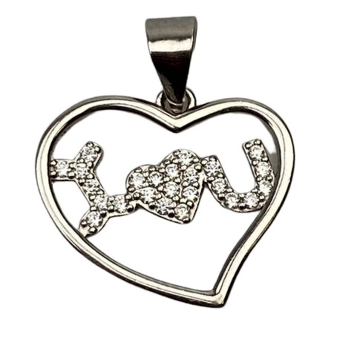 Pandantiv Argint 925 Inima I love u, 1.89 g