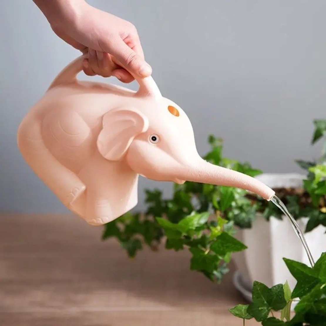 Stropitoare pentru Copii, Flippy, in forma de Elefant, 1500 mL, pentru Udat Plante, 19.5x17x11.8 cm, Roz